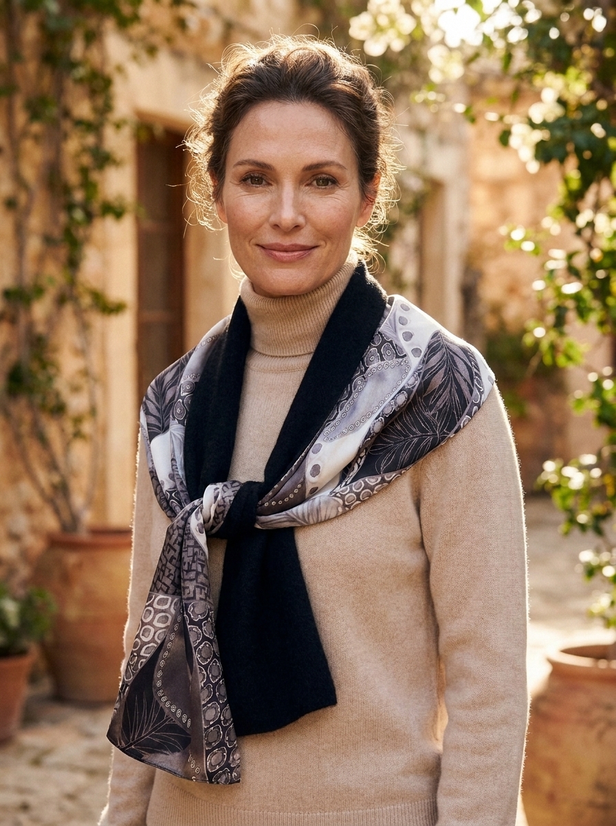 Step-by-Step Styling Guide: luxury silk scarf birthday gift for her